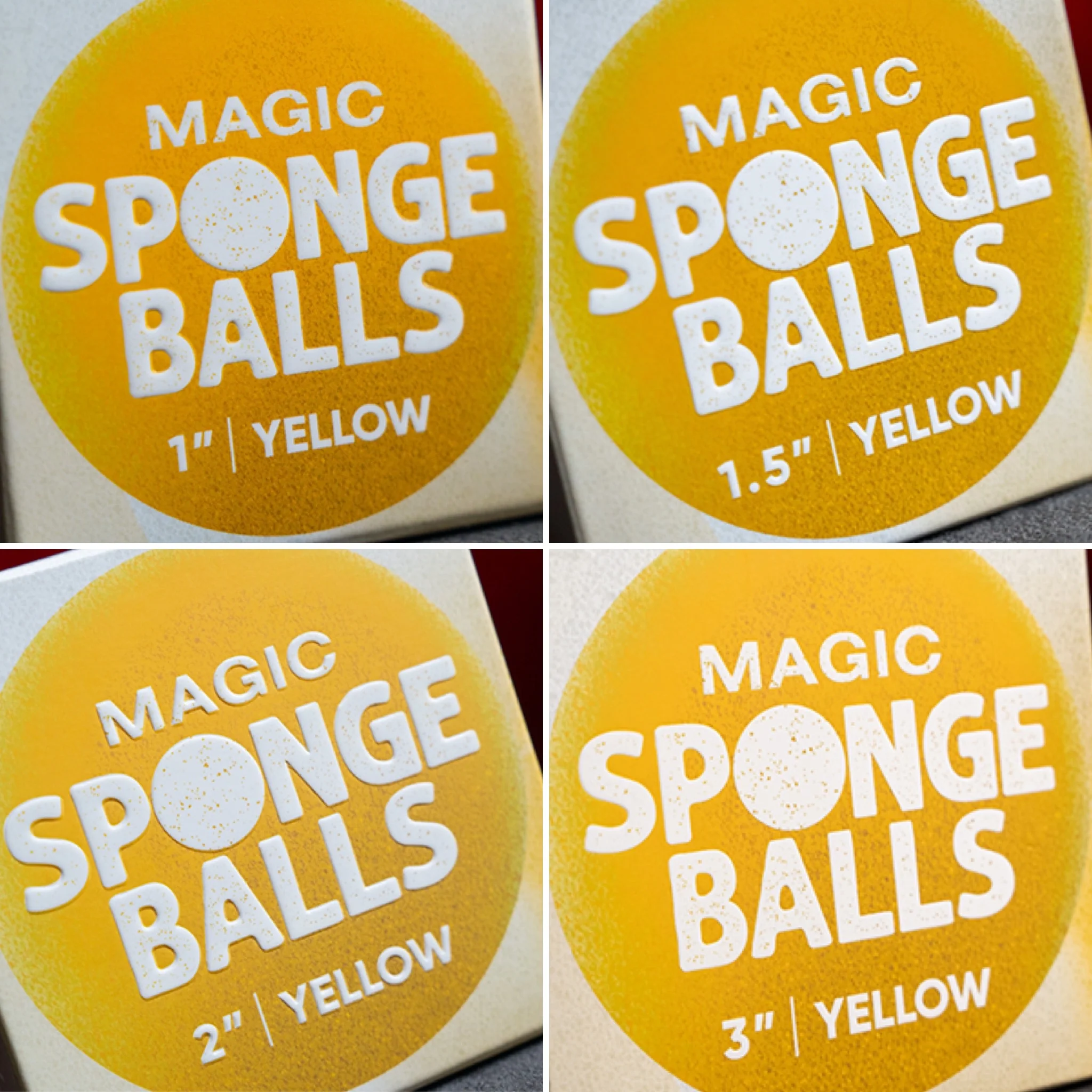 Balles Mousse JAUNE - Pack de 4 (Magic Sponge Balls)