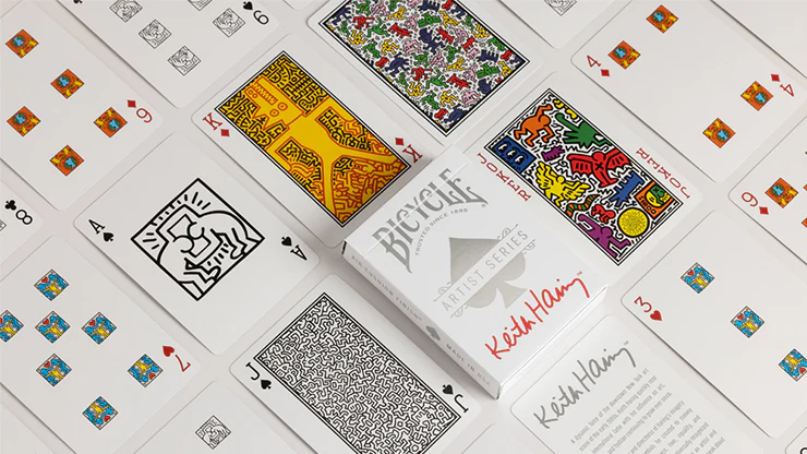 Coffret Bicycle - Keith Haring - Set de 2 jeux (Rouge et Bleu) - Image 2