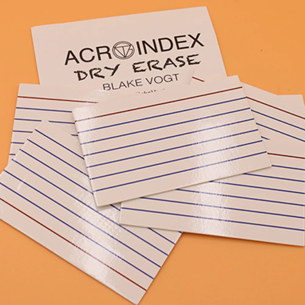 Six Acro Index (3"x5") - Dry Erase - Image 2