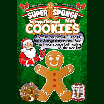 Super Sponge Gingerbread Men Cookies - Lot de 4